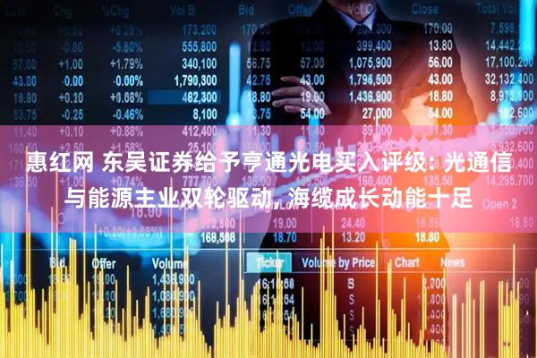 惠红网 东吴证券给予亨通光电买入评级: 光通信与能源主业双轮驱动, 海缆成长动能十足